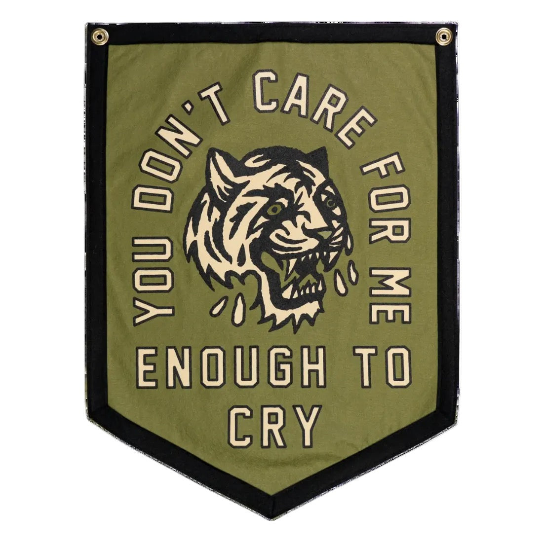 You Don’t Care For Me Enough To Cry Camp Flag • John Moreland x Oxford Pennant