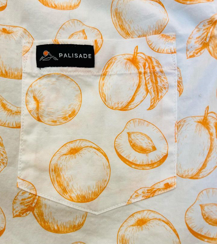 Exclusive Peach Button Up with Palisade Patch White