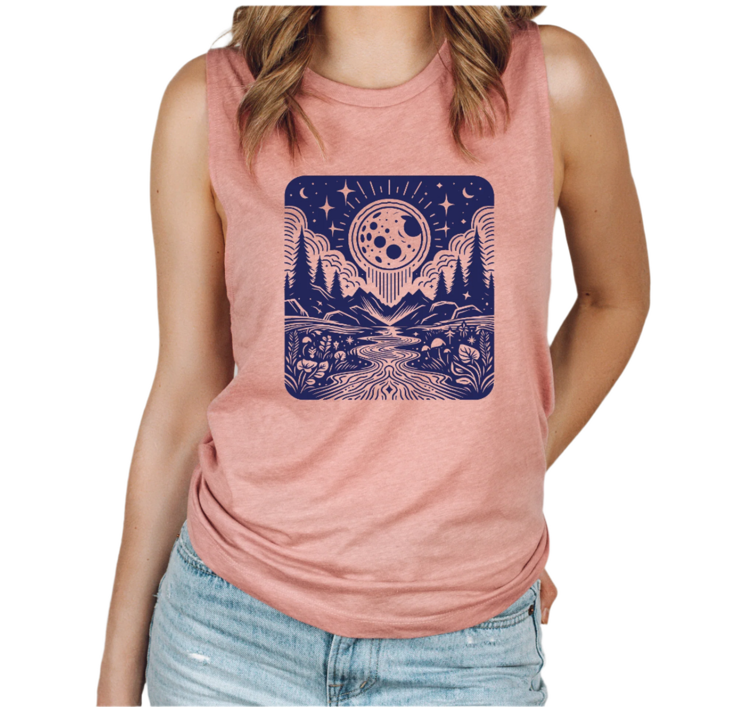 Cosmic River Desert Pink Women's Tank Top
