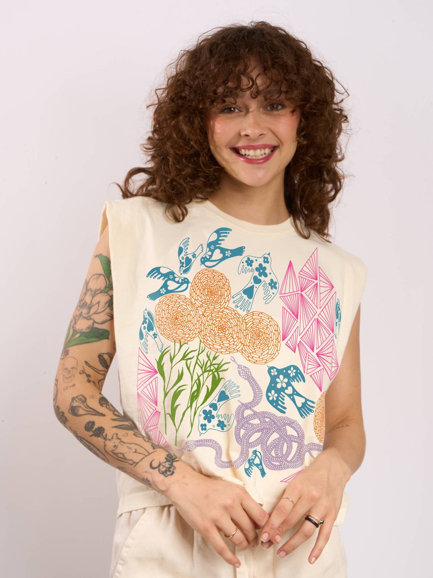 Secret Garden Maisie Heavyweight Muscle Tee