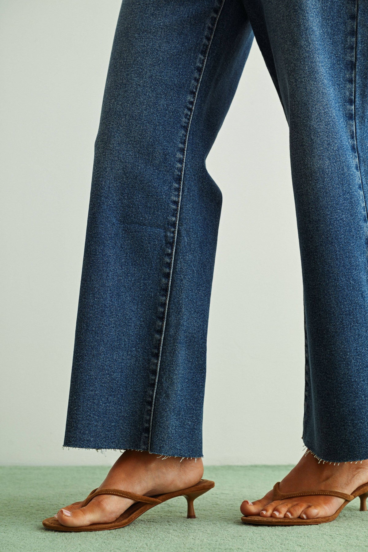 Scissor Cut Dark Denim Wide Leg Jean - JBD