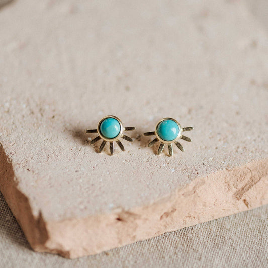 Sol Studs // Turquoise