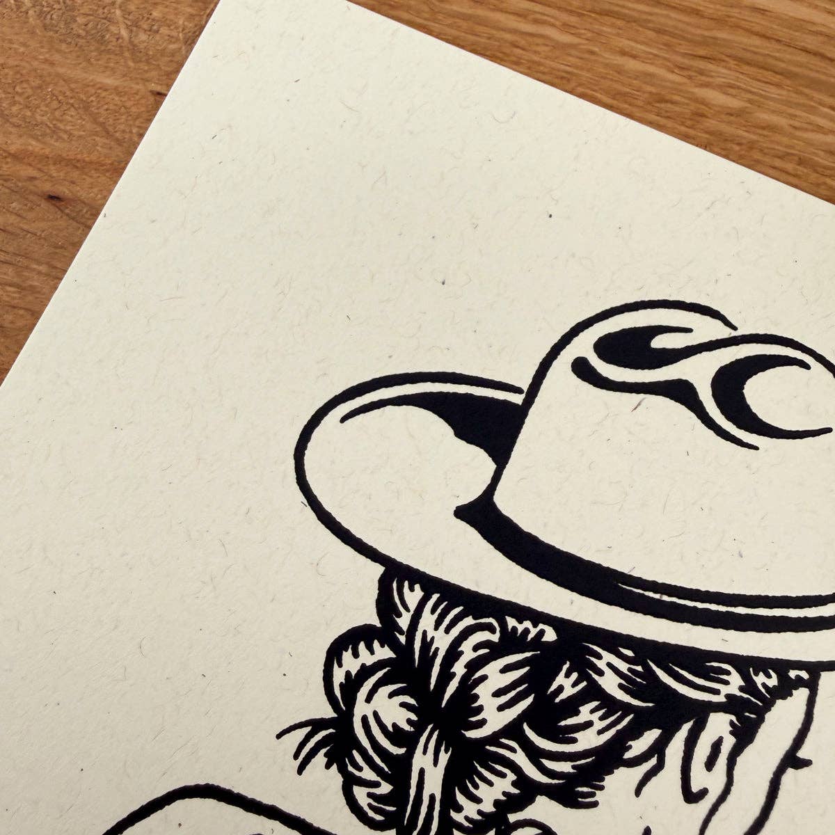Tattooed Cowgirl 1 - Signed 8x10in Silkscreen Print on Recycled Paper