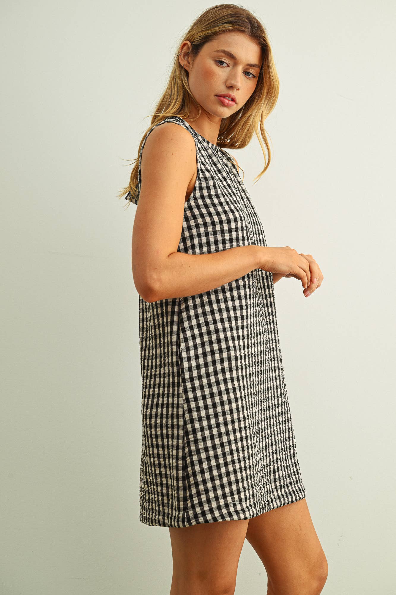 Stella Black & White Gingham Dress
