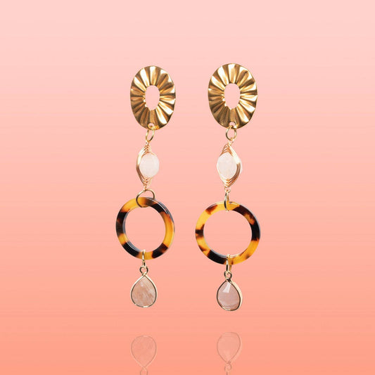 Catalina Jade + Sunstone Dangles