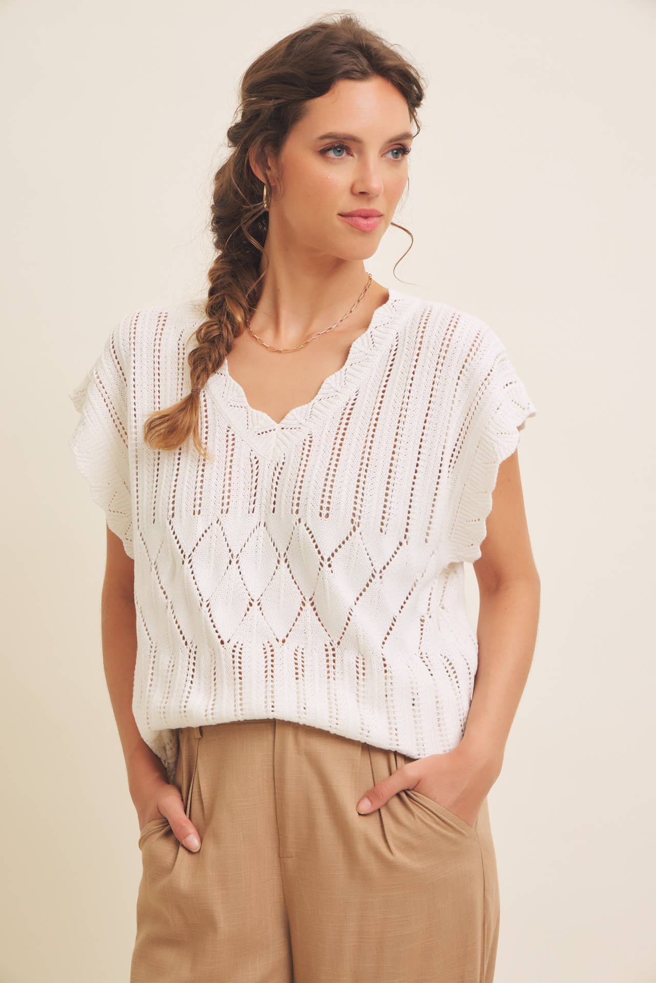 Minimalist Muse Drapey Wide Leg Linen Trousers