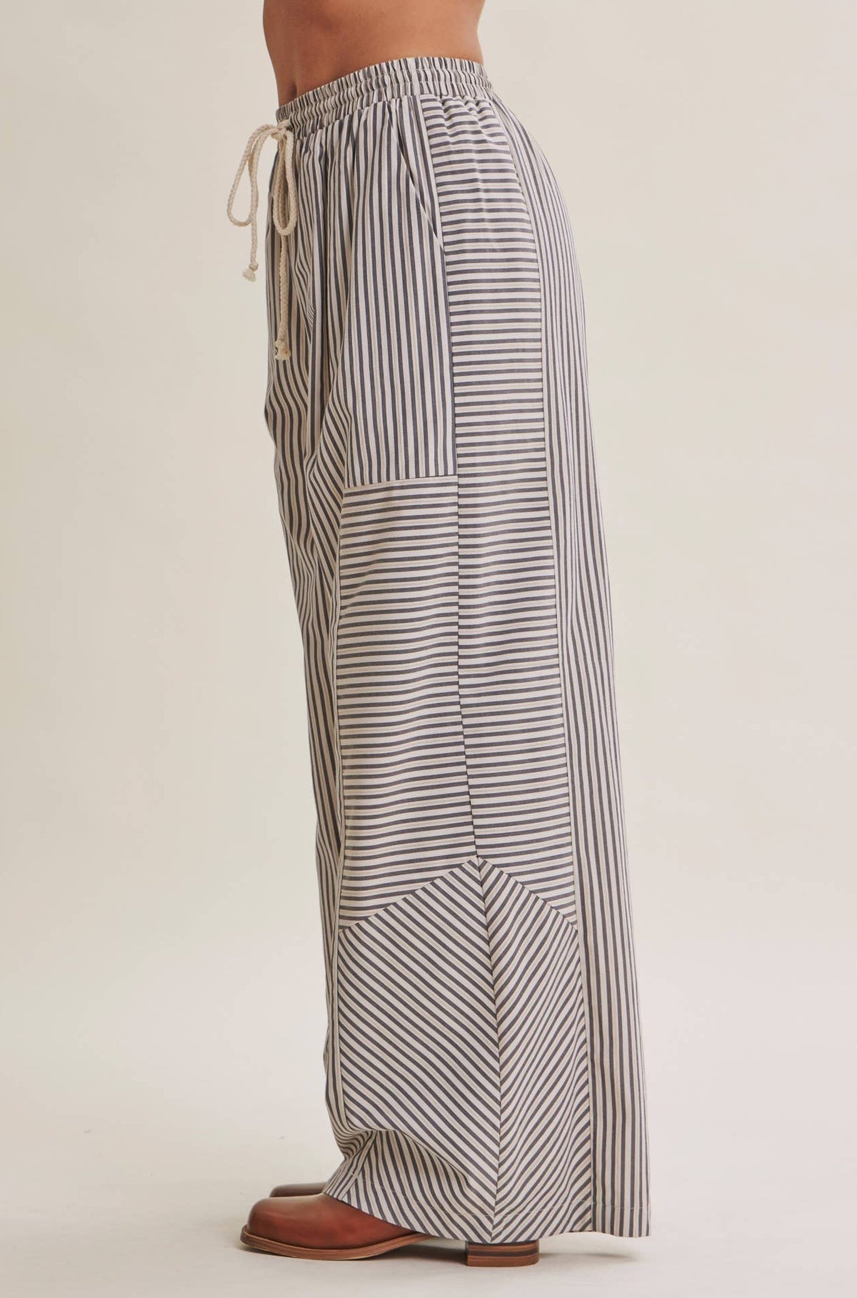 Coffee Before Noon Mixed Stripe Pants
