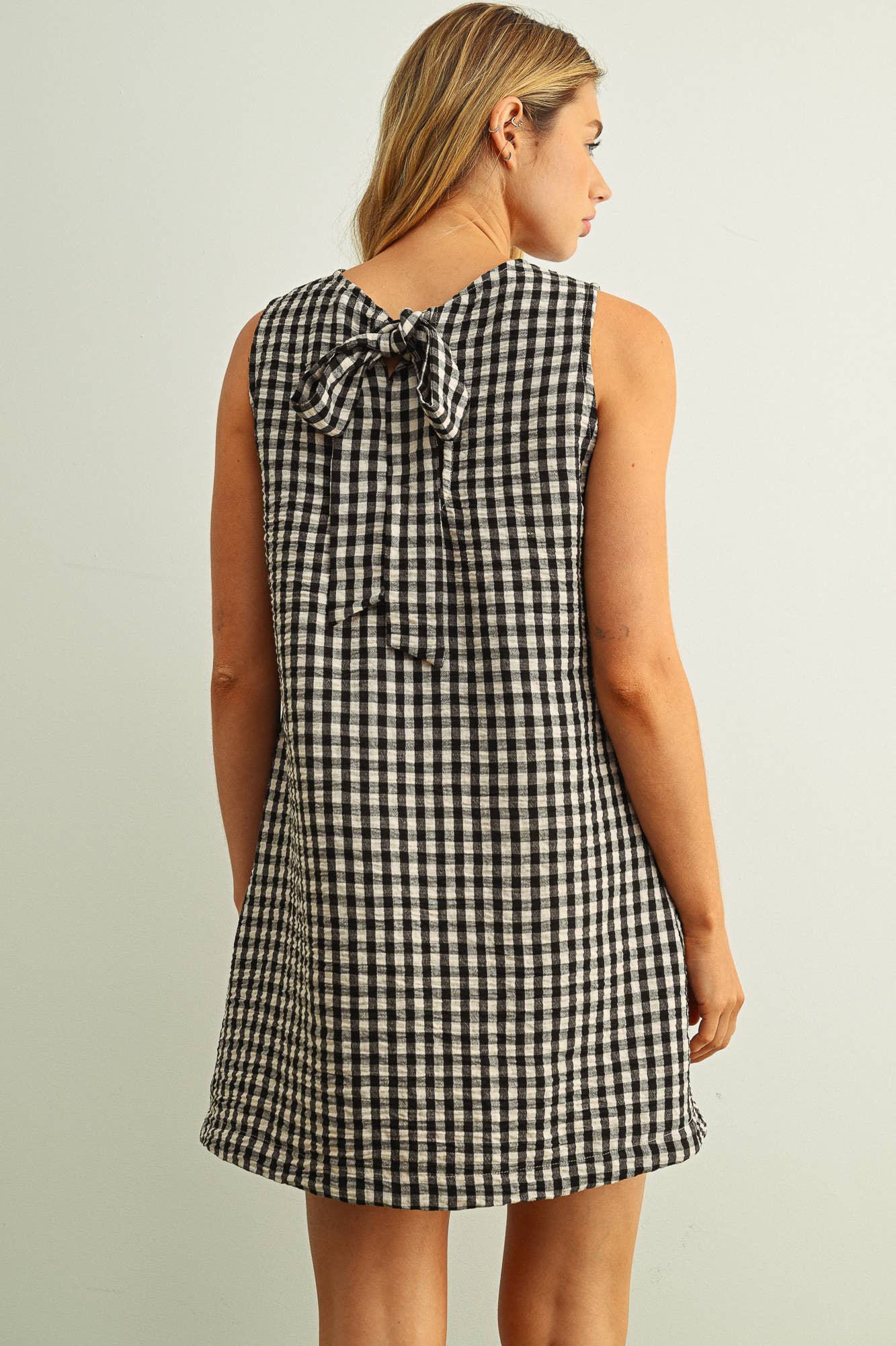 Stella Black & White Gingham Dress