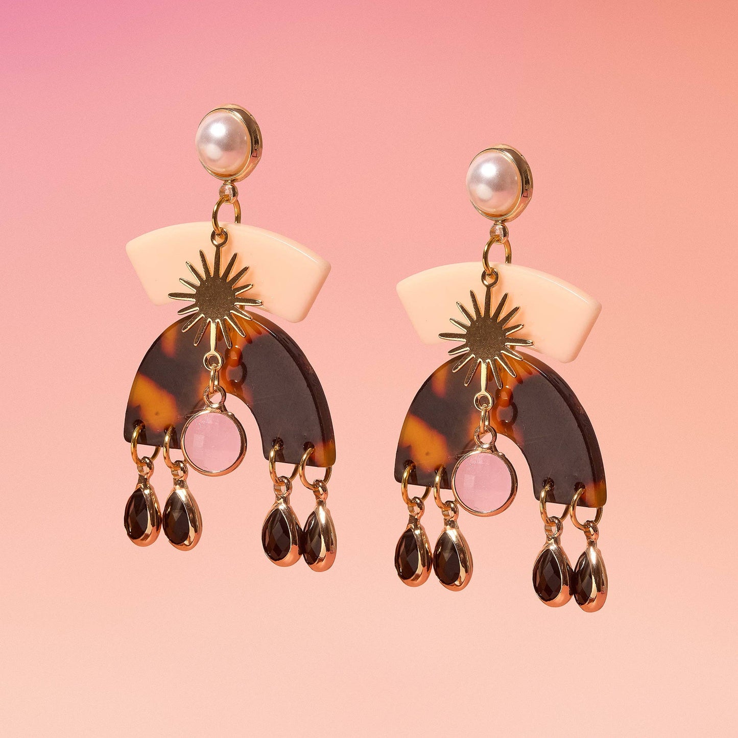 Freya Resin Earrings Neutral