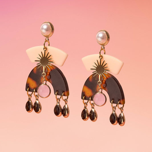 Freya Resin Earrings Neutral