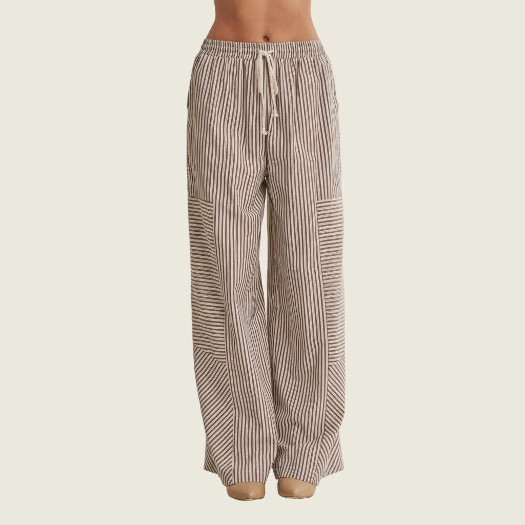 Coffee Before Noon Mixed Stripe Pants