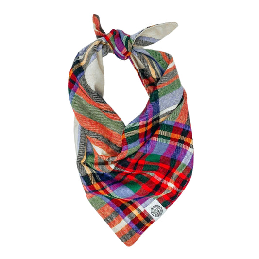 Oakley Dog Bandana | Plaid Flannel Soft Outdoor Camp Hike