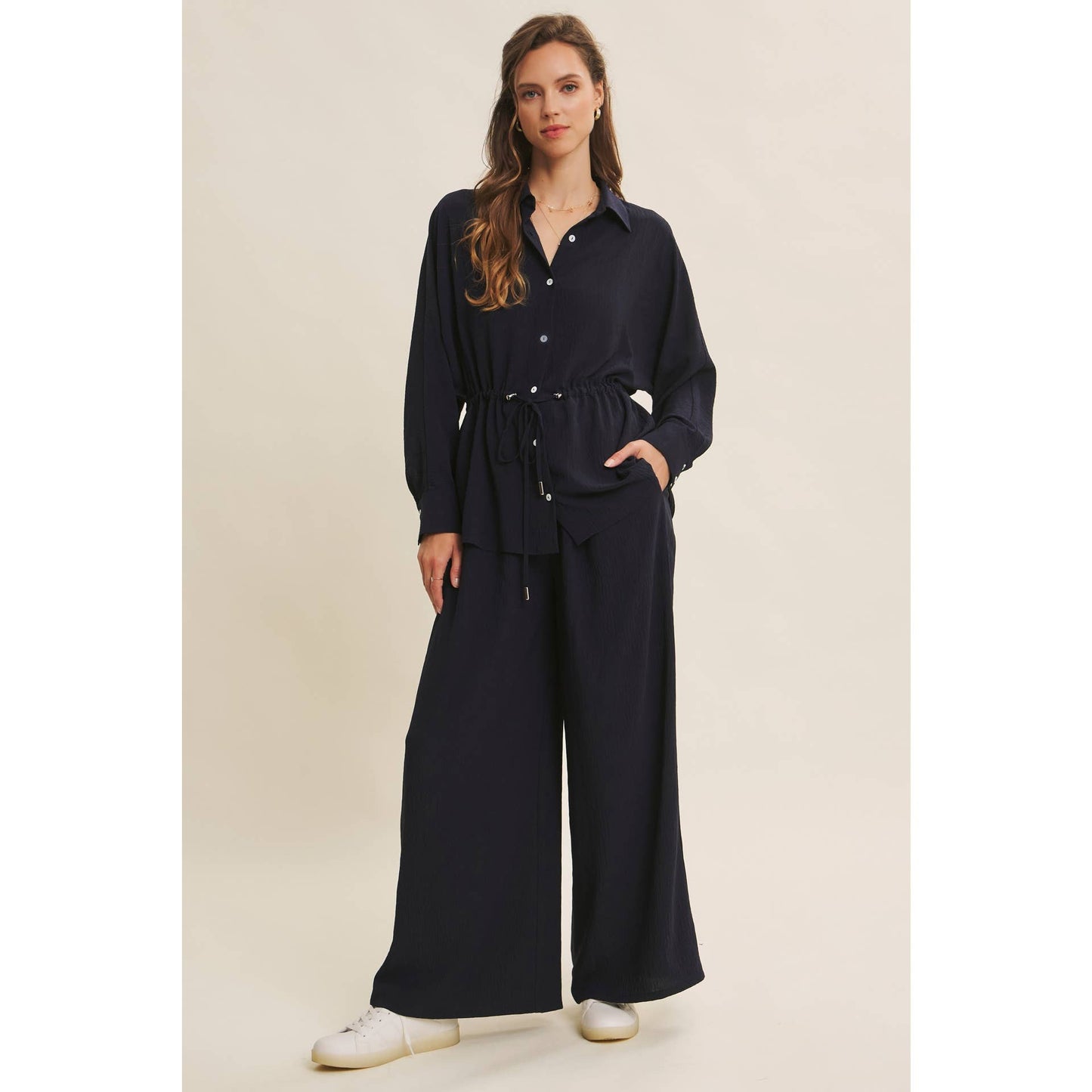 High Waist Wide Leg Mocha Pants